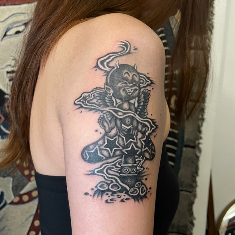 Traditional tattoo by Morgan at ZUMBIDO TATTOO in Nakameguro, Tokyo