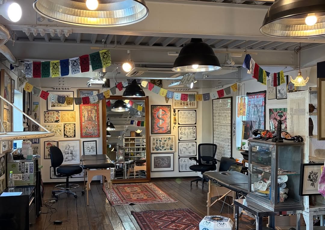Inside ZUMBIDO TATTOO, an English-friendly tattoo studio in Nakameguro, Tokyo